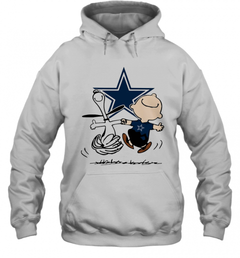 Snoopy And Charlie Brown Dallas Cowboys Football T-Shirt Unisex Hoodie
