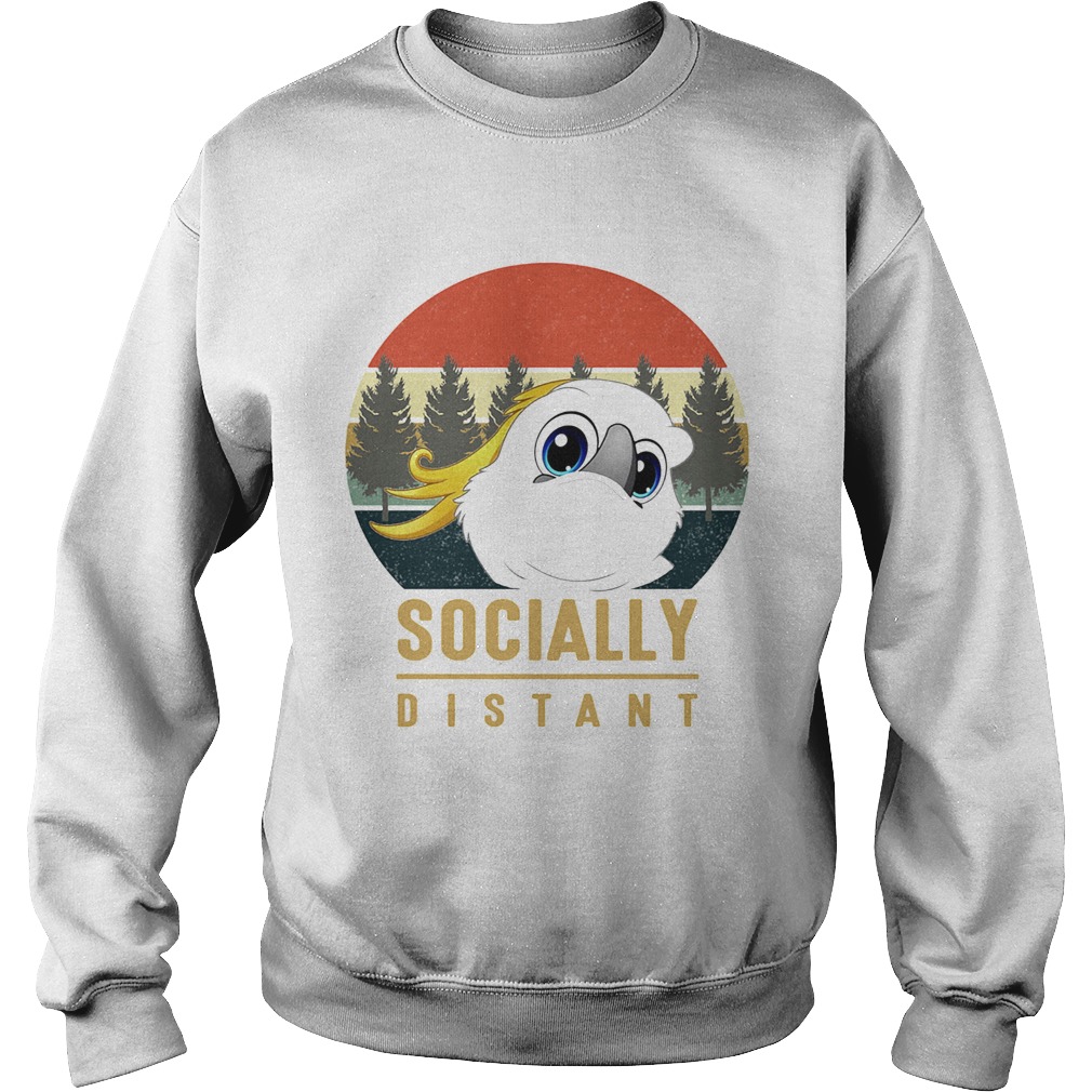 Social distant bird mask vintage Sweatshirt