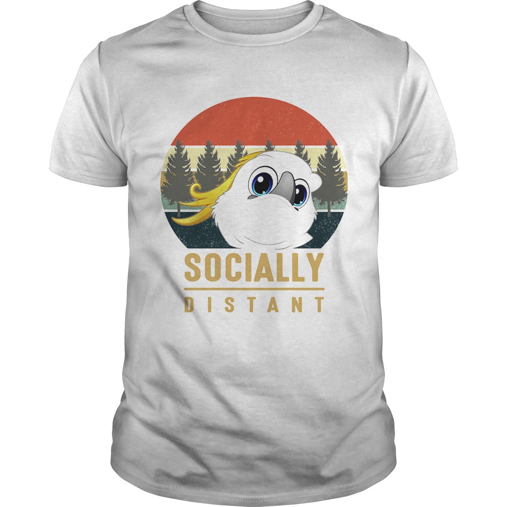 Social distant bird mask vintage shirt