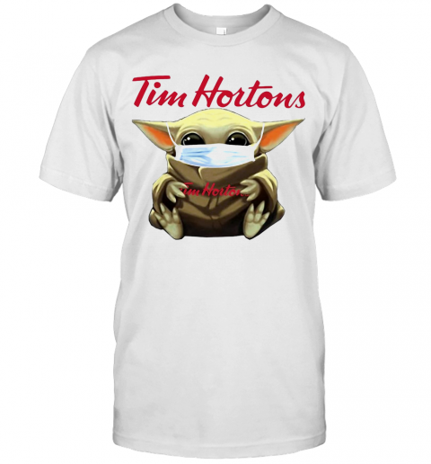 Star Wars Baby Yoda Hug Tim Hortons Mask Covid 19 T-Shirt