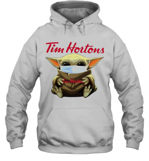 Star Wars Baby Yoda Hug Tim Hortons Mask Covid 19 T-Shirt Unisex Hoodie