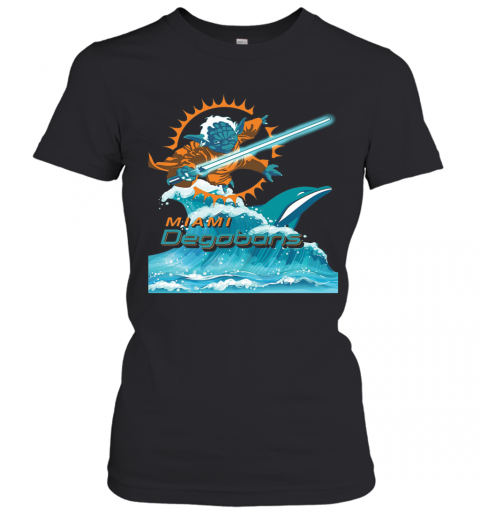 Star Wars Yoda Miami Dolphins Degobons T-Shirt Classic Women's T-shirt