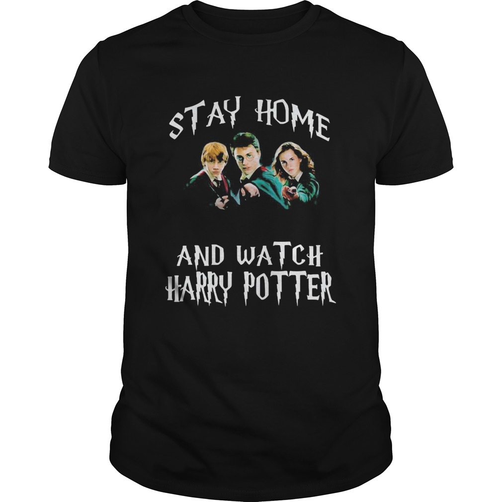 Stay home and watch harry potter characters shirt