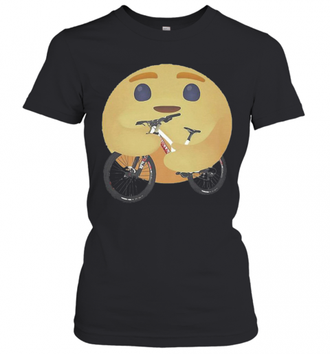 Sticker Care Hug Bicycle T-Shirt Classic Women's T-shirt