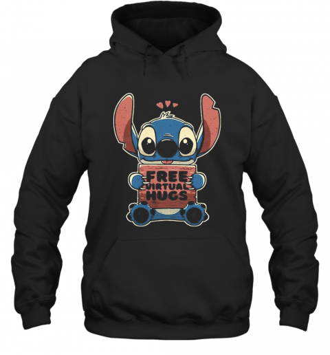 Stitch Free Virtual Hugs Heart T-Shirt Unisex Hoodie