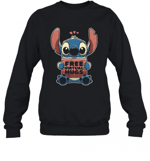 Stitch Free Virtual Hugs Heart T-Shirt Unisex Sweatshirt