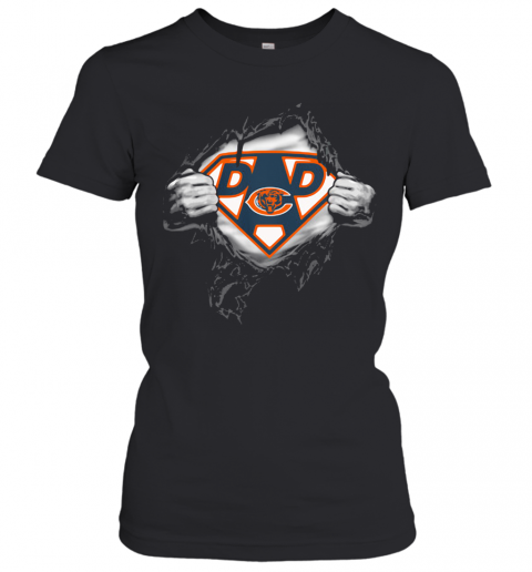 Superhero Chicago Bears Diamond Father'S Day T-Shirt Classic Women's T-shirt