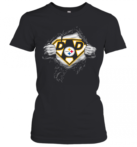 Superhero Pittsburgh Steelers Diamond Father'S Day T-Shirt Classic Women's T-shirt