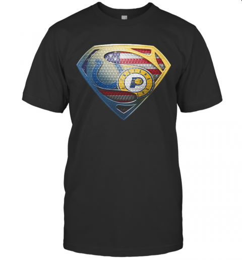 Superman Boise State And Indiana Pacers American Flag Independence Day T-Shirt