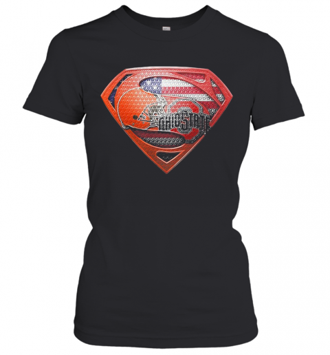 Superman Cleveland Browns And Cleveland Indians American Flag Independence Day T-Shirt Classic Women's T-shirt