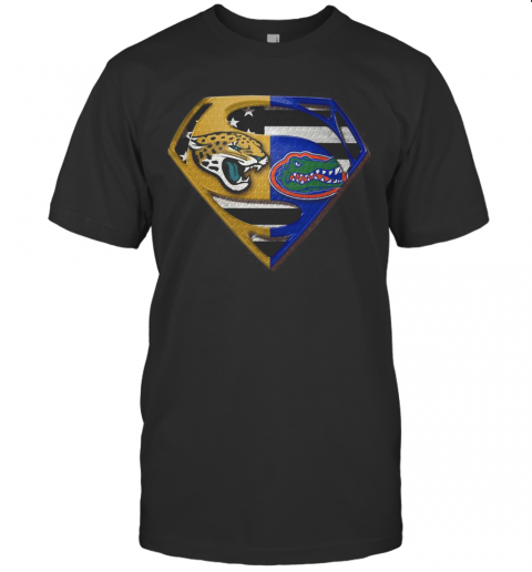 Superman Jacksonville Jaguars And Florida Gators T-Shirt