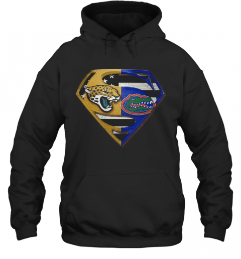 Superman Jacksonville Jaguars And Florida Gators T-Shirt Unisex Hoodie