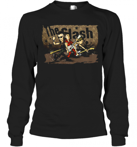 The Clash Band Cartoon T-Shirt Long Sleeved T-shirt 