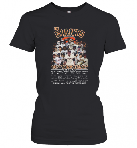 The Giants 137Th Anniversary 1883 2020 Thank You For The Memories Signature T-Shirt Classic Women's T-shirt