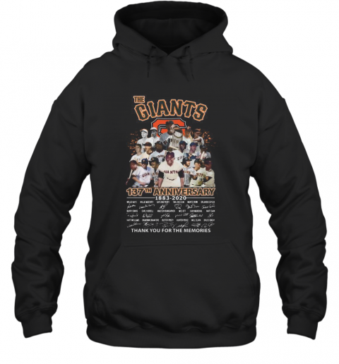 The Giants 137Th Anniversary 1883 2020 Thank You For The Memories Signature T-Shirt Unisex Hoodie