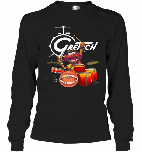 The Muppet Show Animal Playing Gretsch Drums T-Shirt Long Sleeved T-shirt 