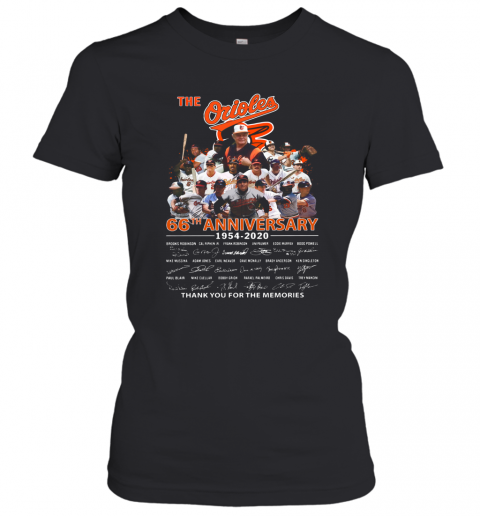 The Orioles 66Th Anniversary 1954 2020 Signature Thank You For The Memories T-Shirt Classic Women's T-shirt