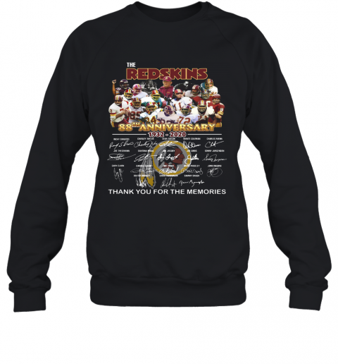 The Washington Redskins 88Th Anniversary Thank You For The Memories T-Shirt Unisex Sweatshirt