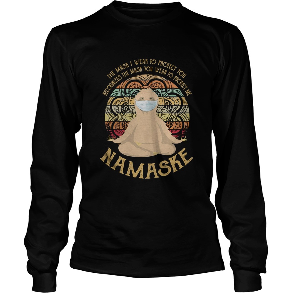 The sask I wear to protect you recognise the mask you sloth namaske vintage Long Sleeve