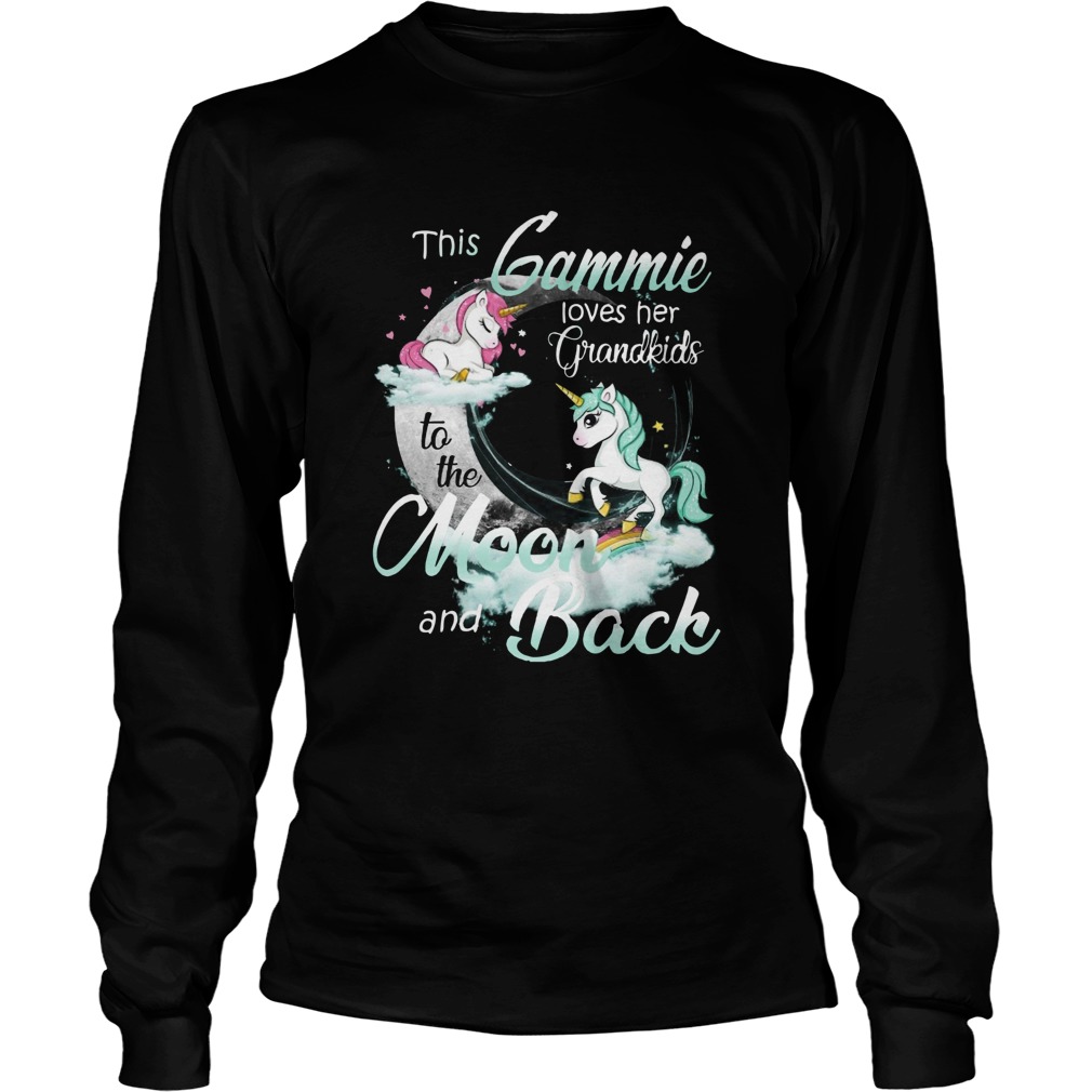 This Gammie Loves Her Grandkids To The Moon And Back Unicorn Long Sleeve