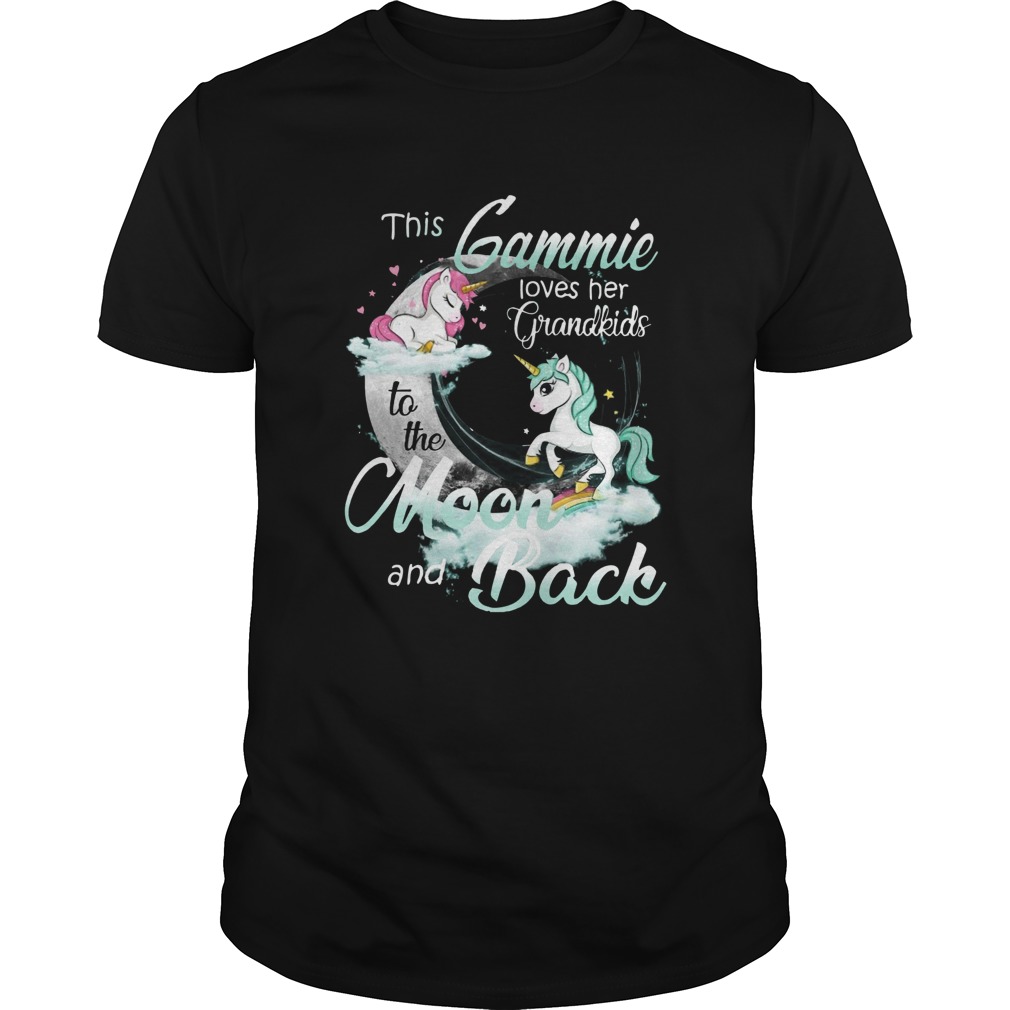 This Gammie Loves Her Grandkids To The Moon And Back Unicorn shirt