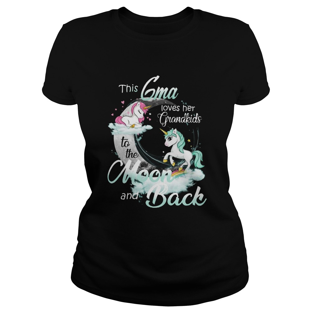 This Gma Loves Her Grandkids To The Moon And Back Unicorn Classic Ladies