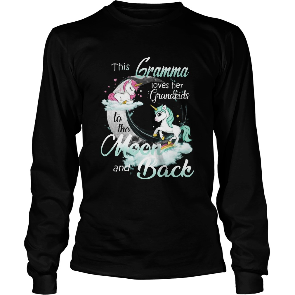 This Gramma Loves Her Grandkids To The Moon And Back Unicorn Long Sleeve