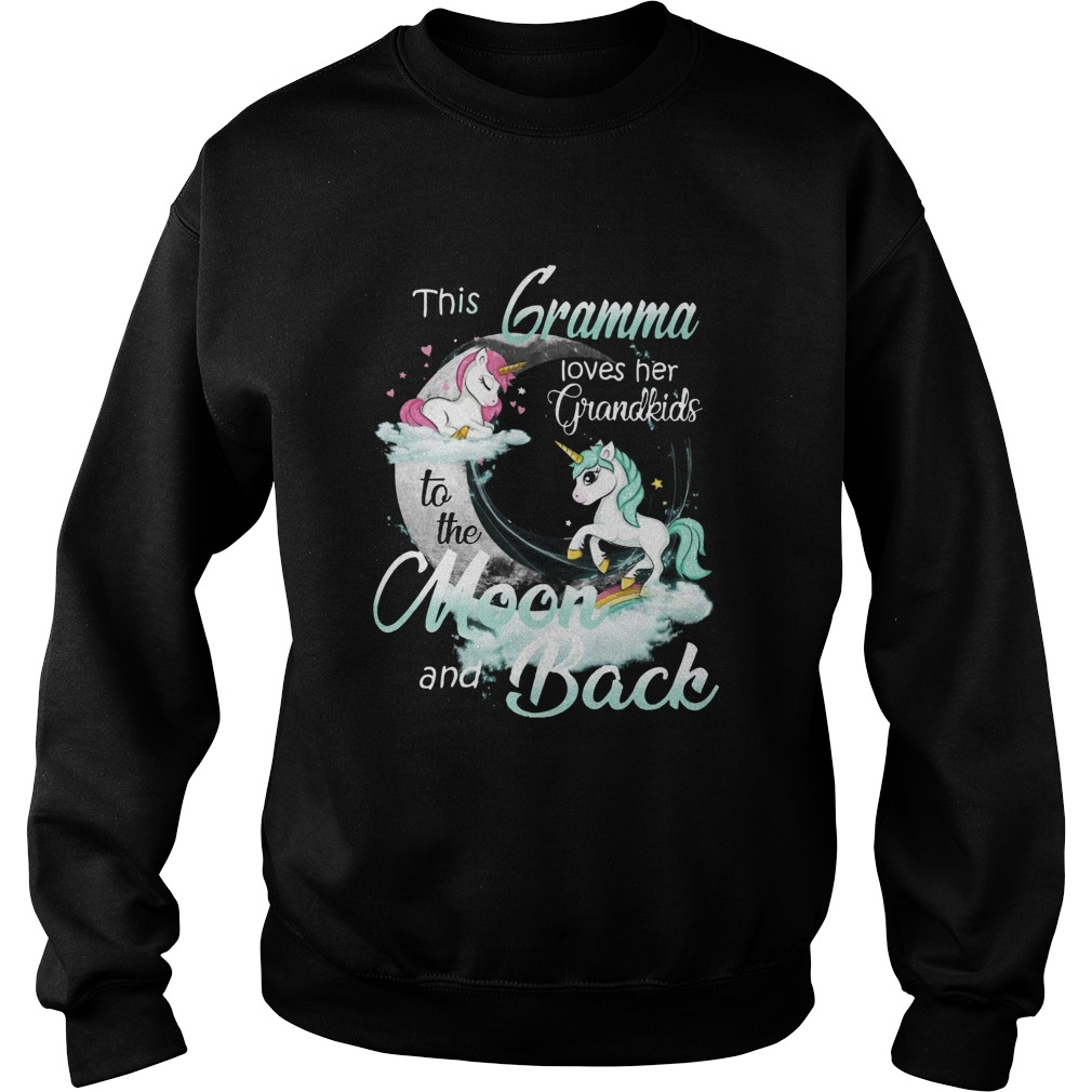 This Gramma Loves Her Grandkids To The Moon And Back Unicorn Sweatshirt
