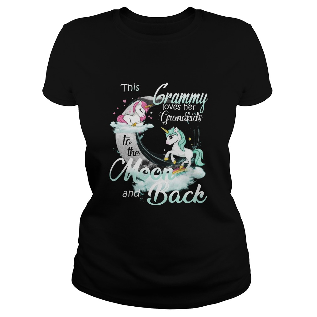 This Grammy Loves Her Grandkids To The Moon And Back Unicorn Classic Ladies
