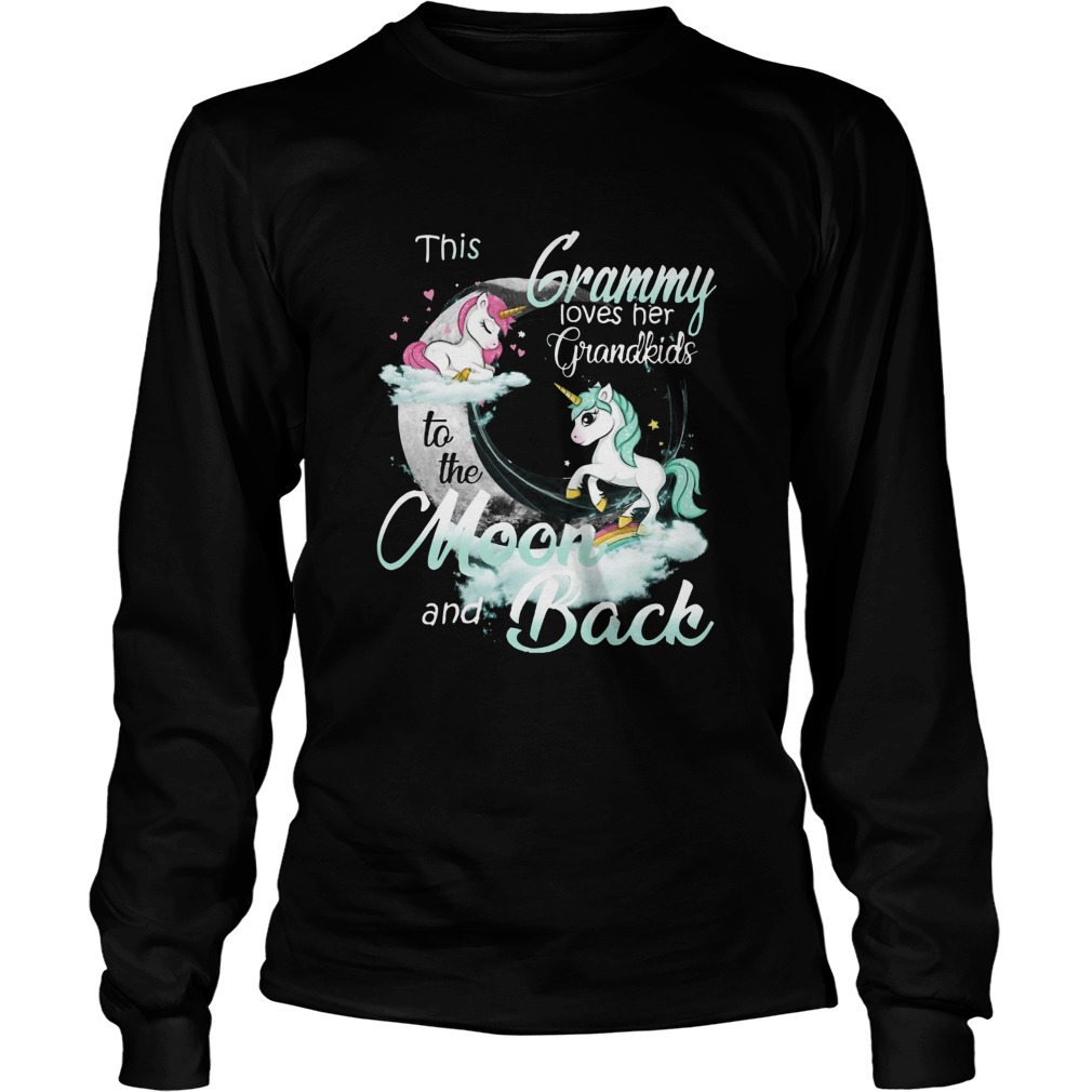 This Grammy Loves Her Grandkids To The Moon And Back Unicorn Long Sleeve
