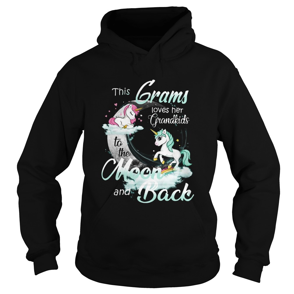 This Grams Loves Her Grandkids To The Moon And Back Unicorn Hoodie