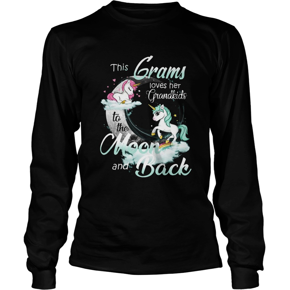 This Grams Loves Her Grandkids To The Moon And Back Unicorn Long Sleeve