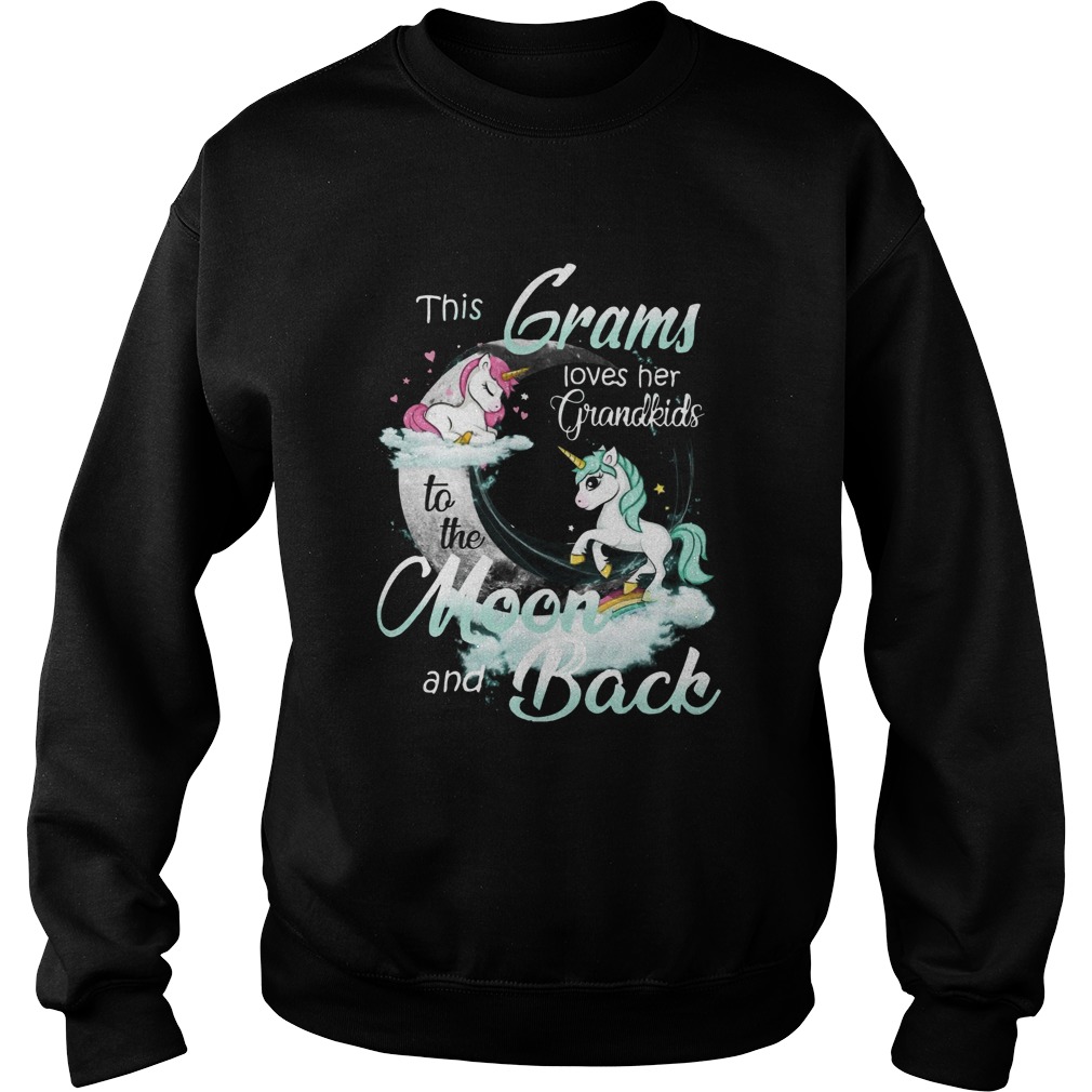 This Grams Loves Her Grandkids To The Moon And Back Unicorn Sweatshirt