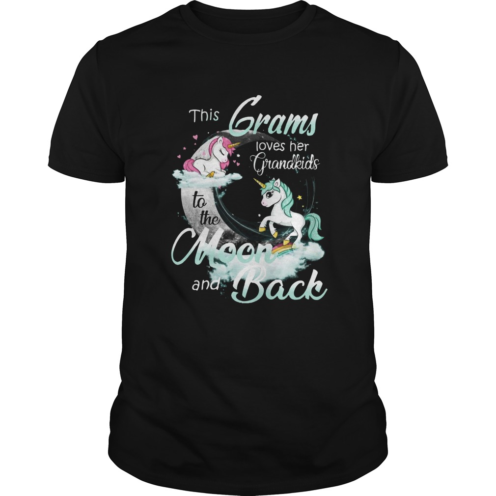 This Grams Loves Her Grandkids To The Moon And Back Unicorn shirt
