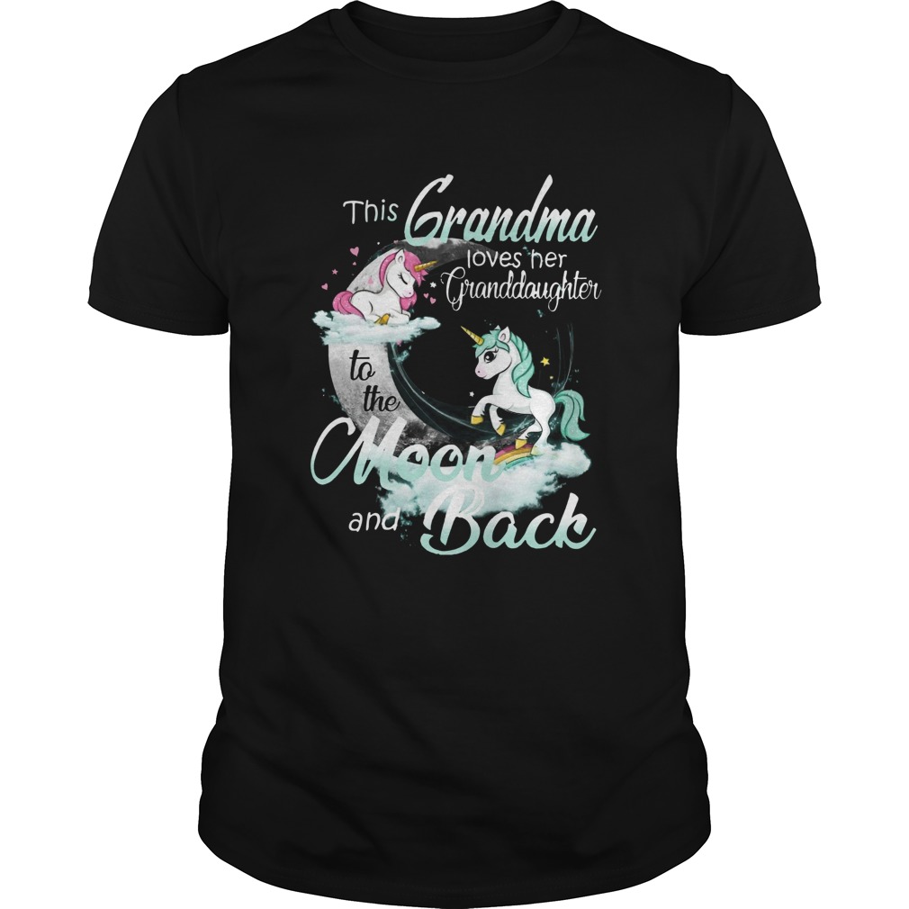 This Grandma Love Granddaughter To The Moon And Back Unicorn shirt