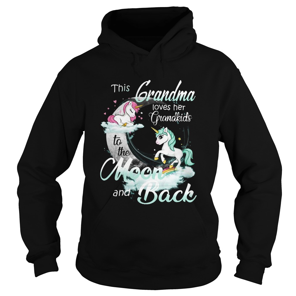 This Grandma Loves Her Grandkids To The Moon And Back Unicorn Hoodie