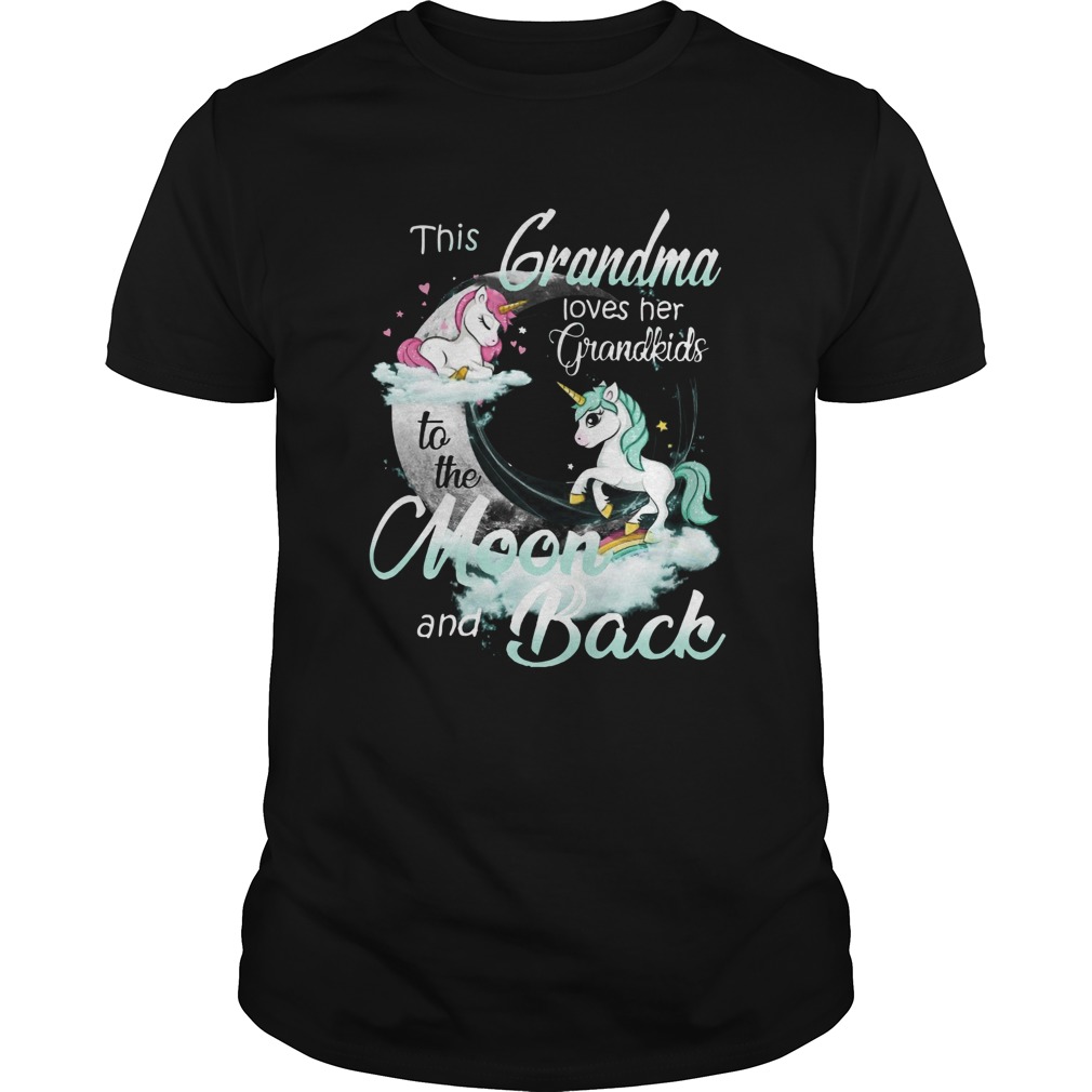 This Grandma Loves Her Grandkids To The Moon And Back Unicorn shirt