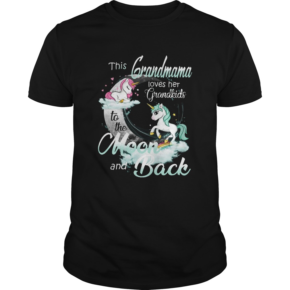 This Grandmama Loves Her Grandkids To The Moon And Back Unicorn shirt