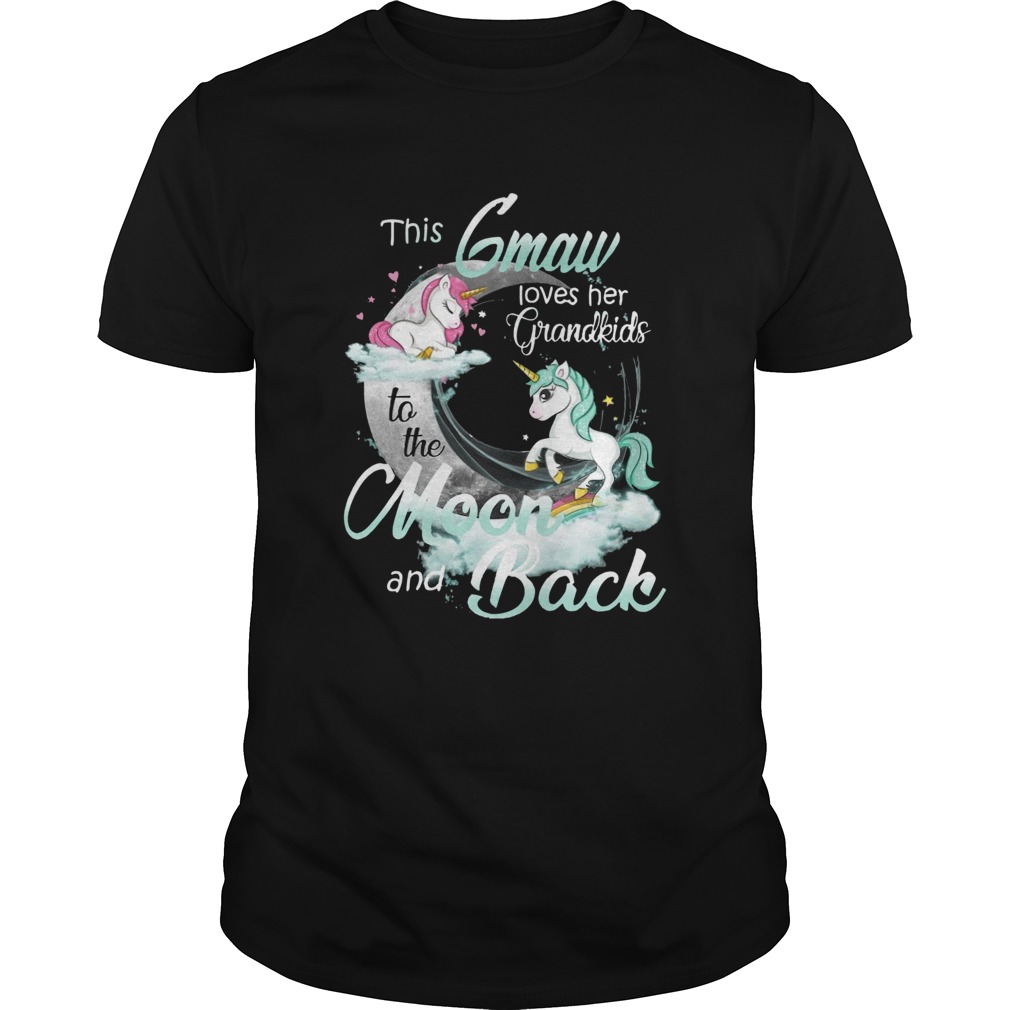 This Graw Loves Her Grandkids To The Moon And Back Unicorn shirt