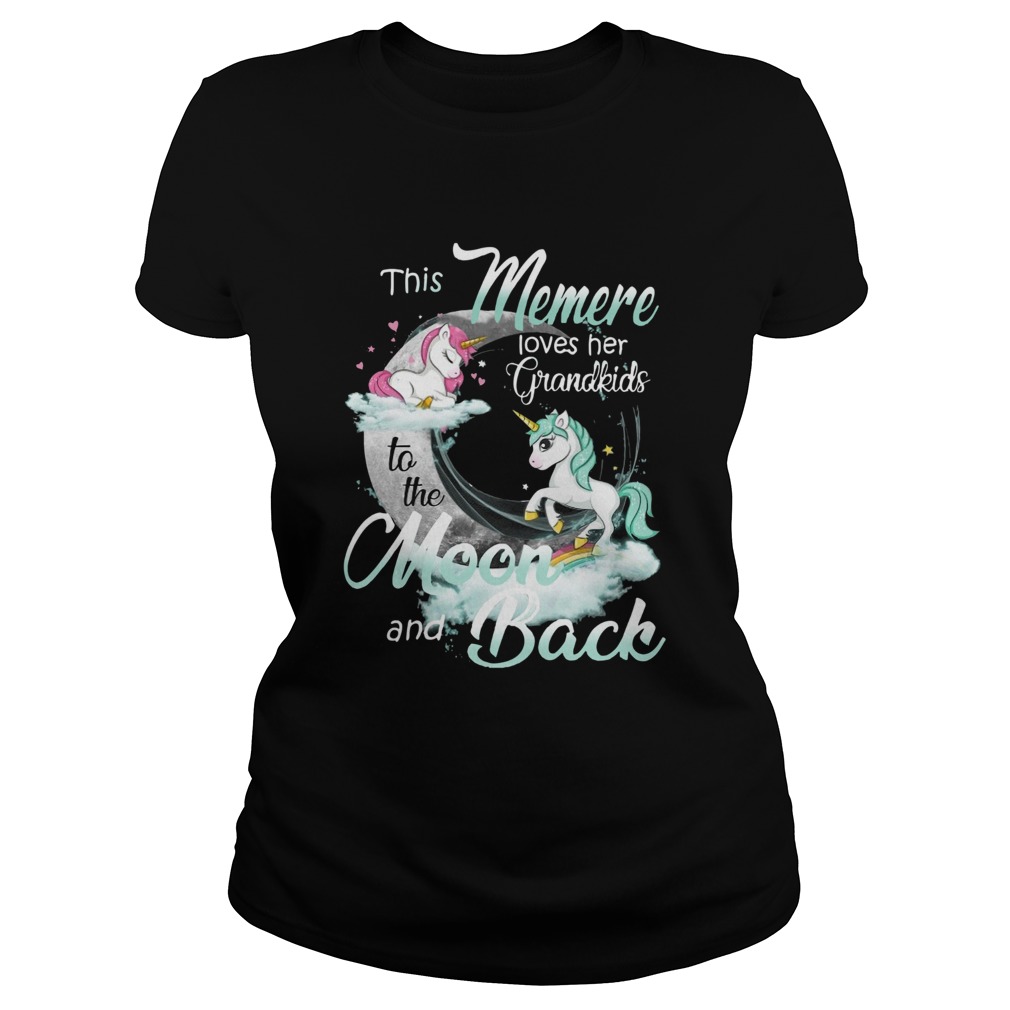 This Memere Loves Her Grandkids To The Moon And Back Unicorn Classic Ladies