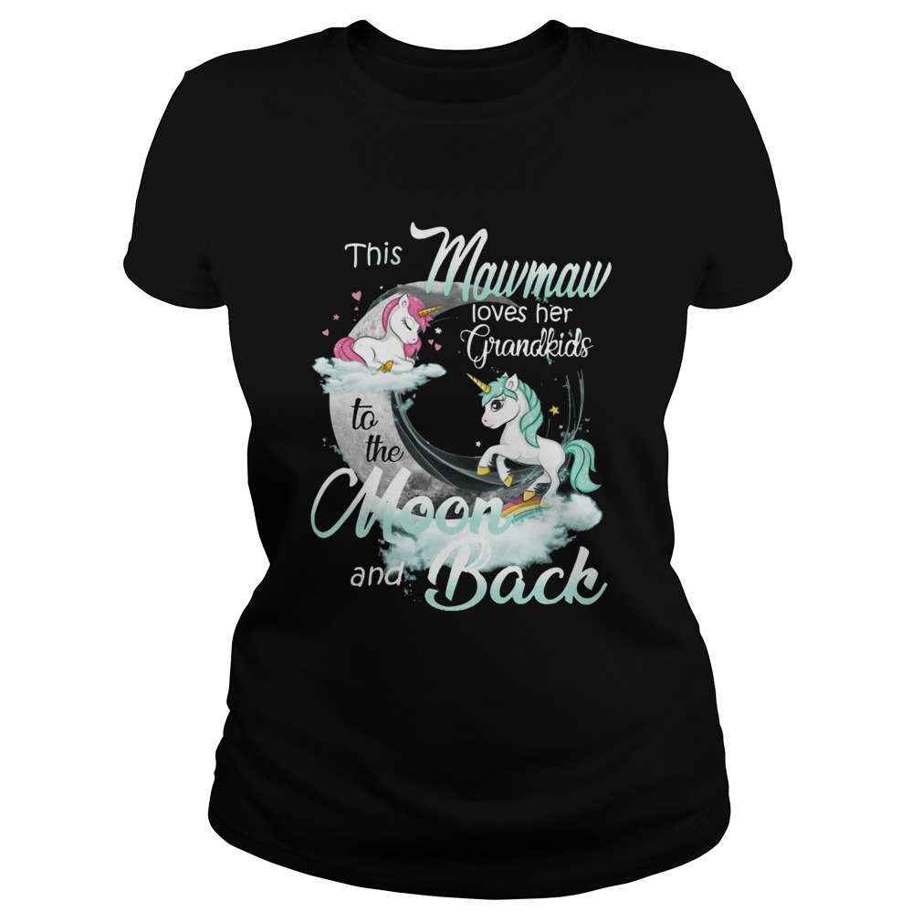 This Mewmaw Loves Her Grandkids To The Moon And Back Unicorn Classic Ladies