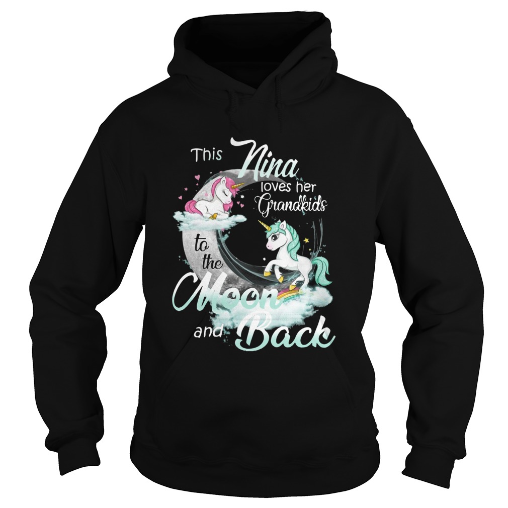 This Nina Loves Her Grandkids To The Moon And Back Unicorn Hoodie
