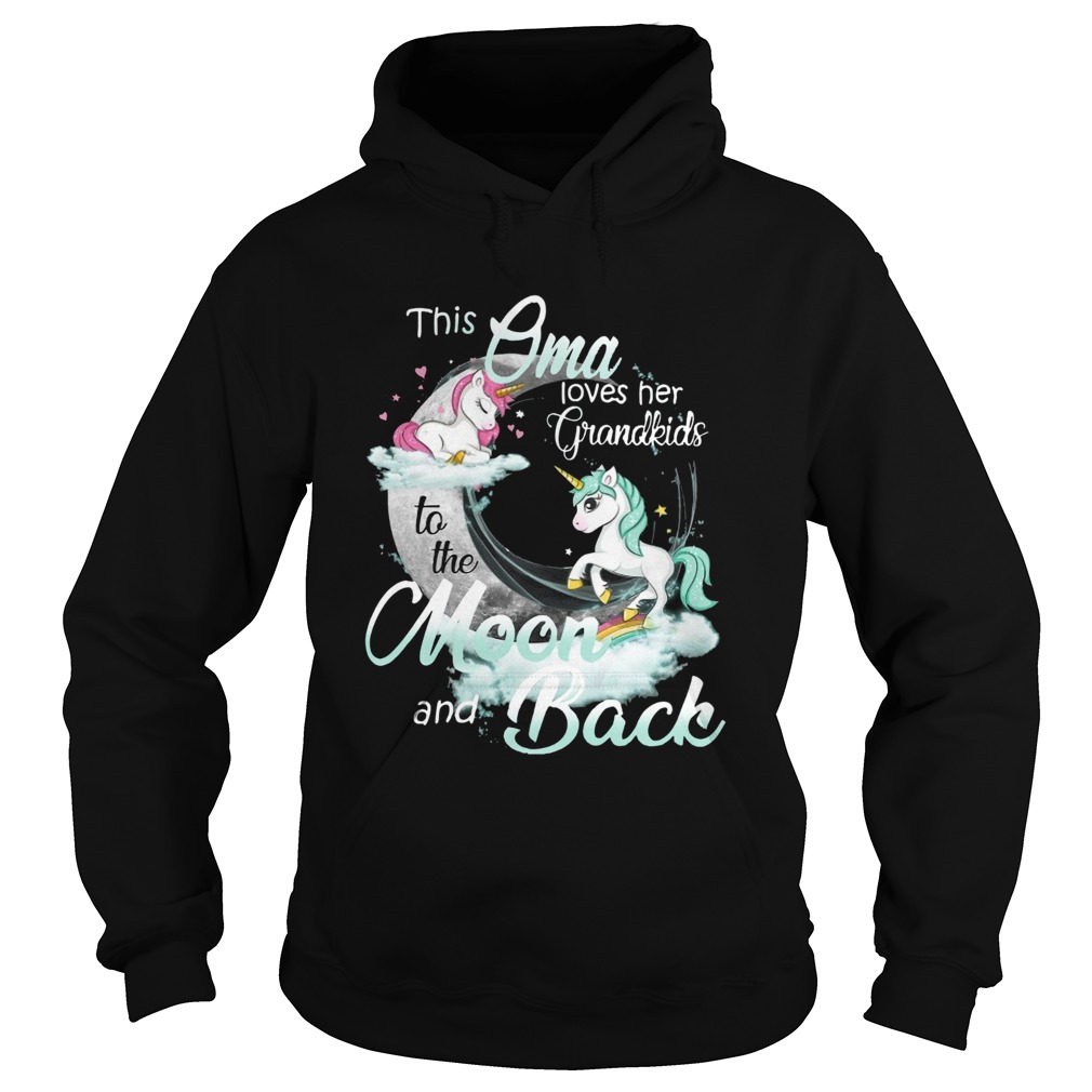 This Oma Loves Her Grandkids To The Moon And Back Unicorn Hoodie