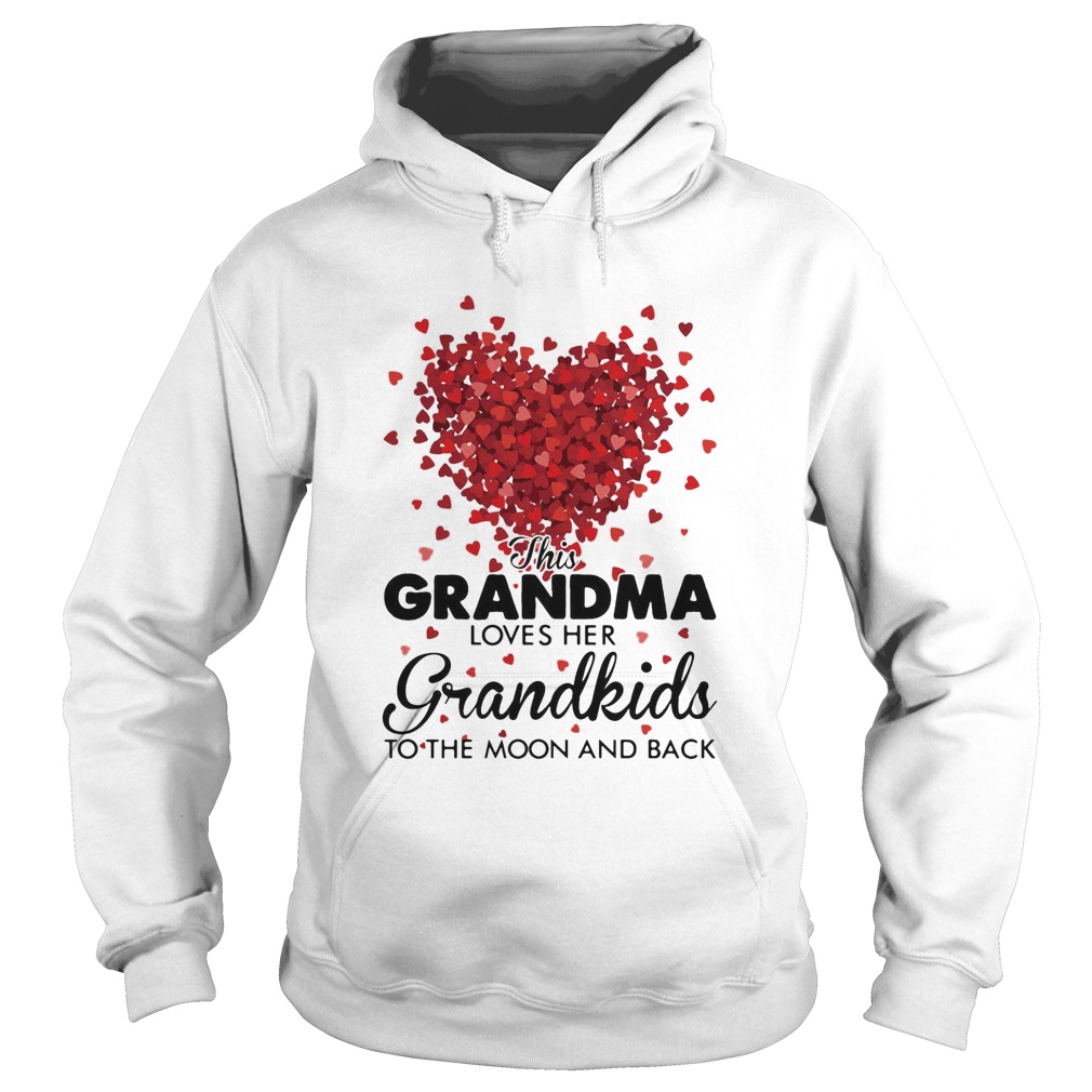 This grandma loves her grandkids to the moon and back heart Hoodie