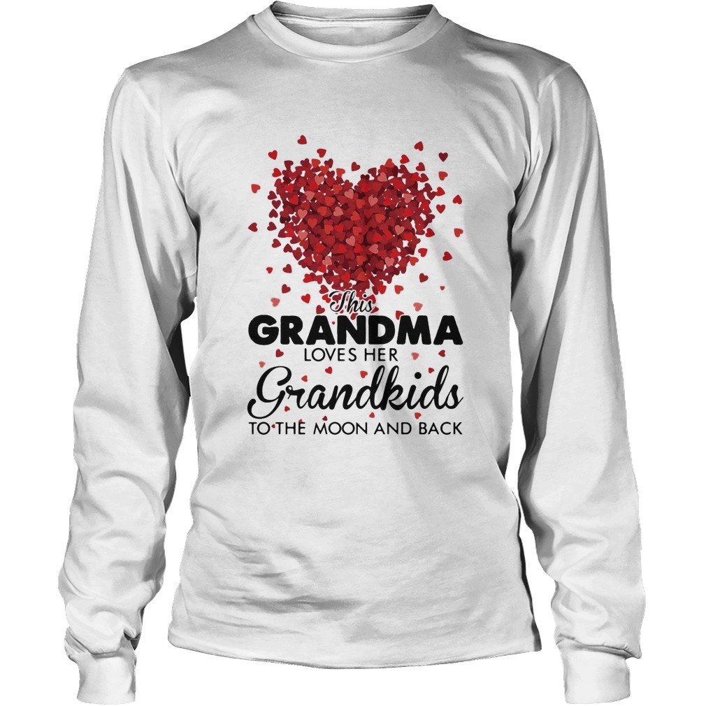 This grandma loves her grandkids to the moon and back heart Long Sleeve