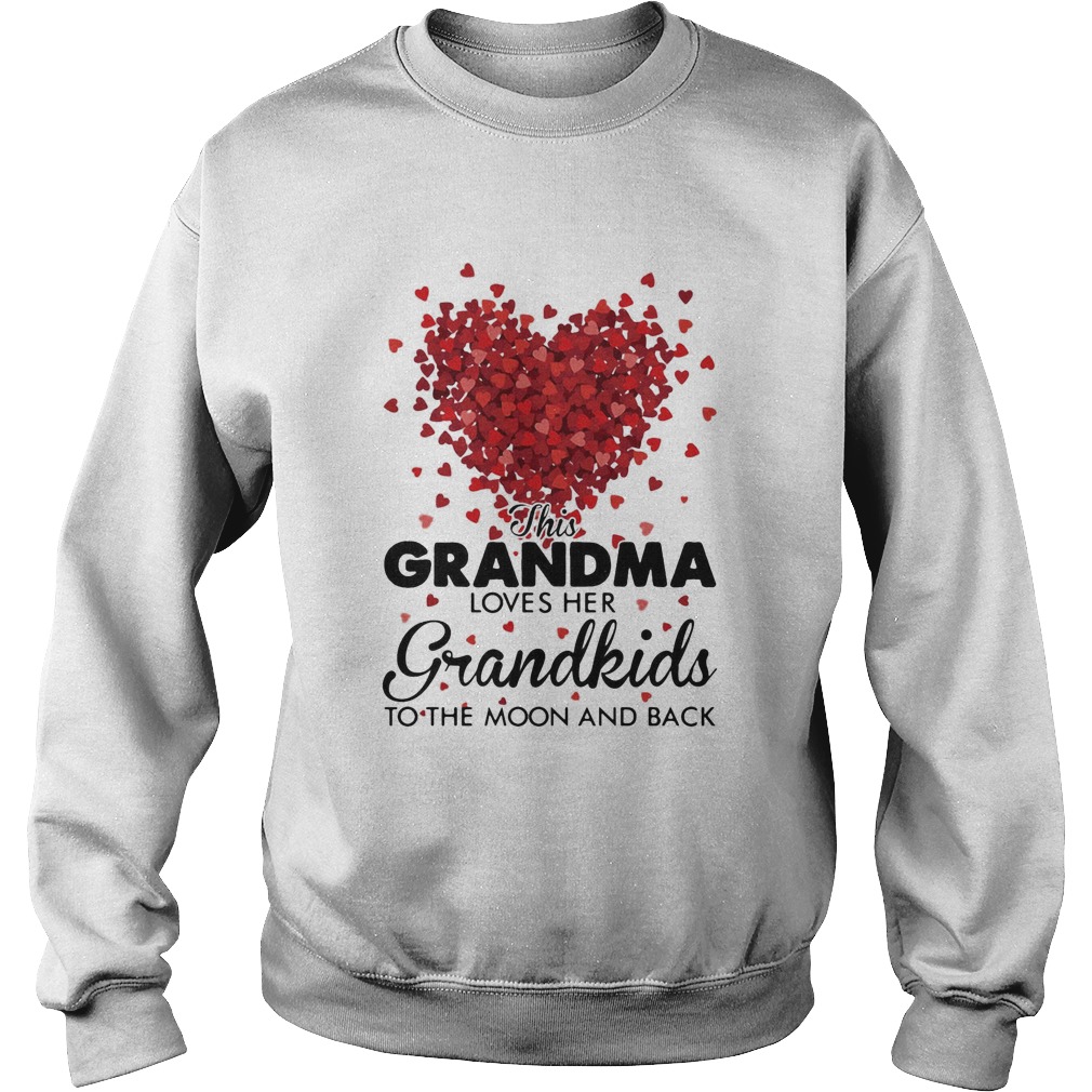 This grandma loves her grandkids to the moon and back heart Sweatshirt