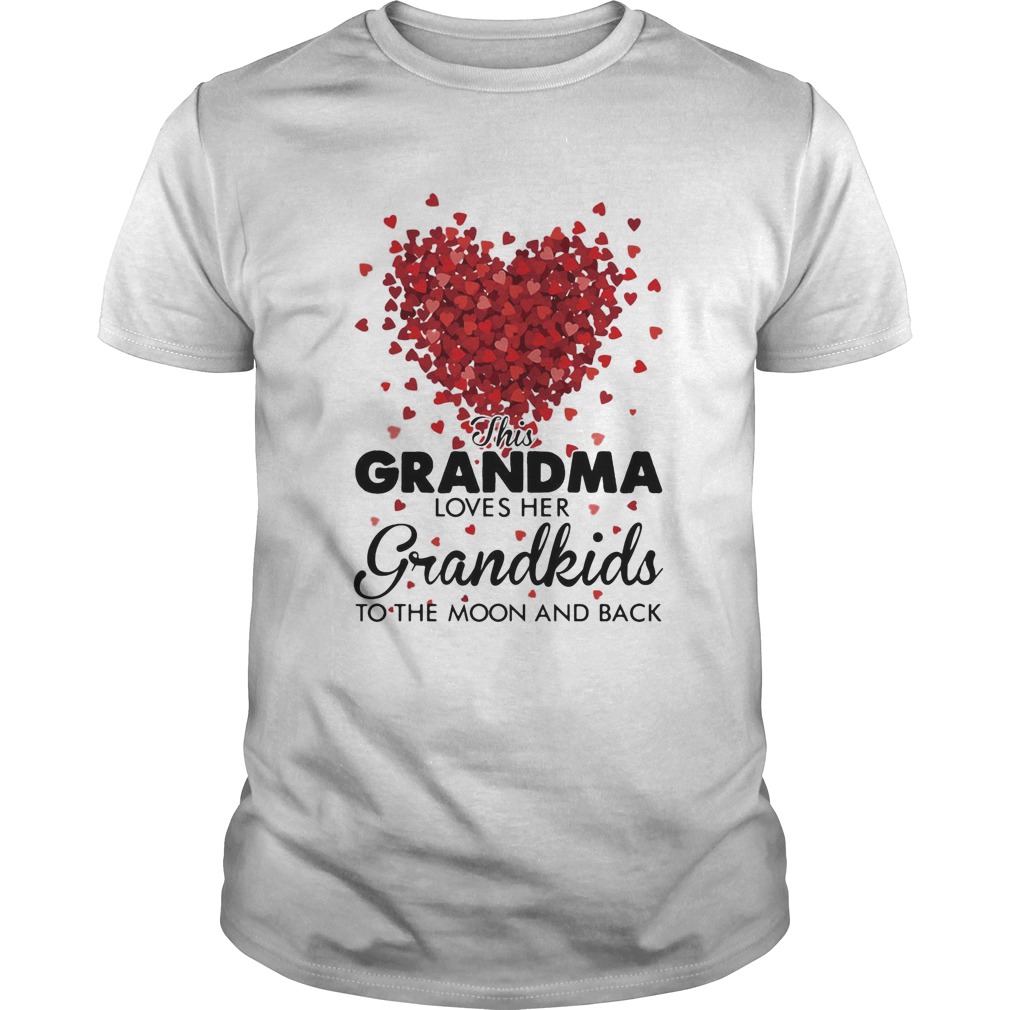 This grandma loves her grandkids to the moon and back heart shirt