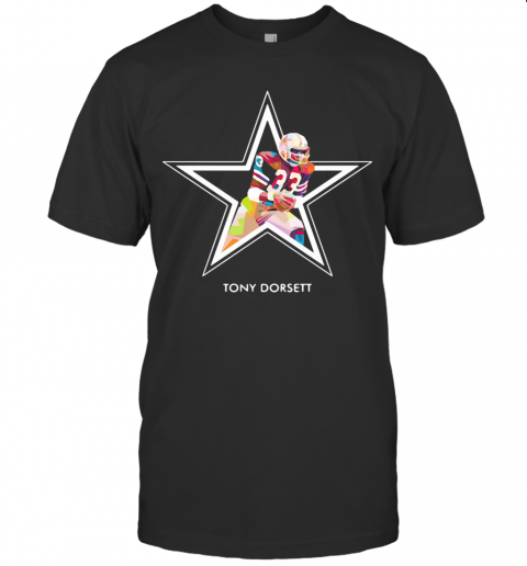 Tony Dorsett 33 Dallas Cowboys Football Art T-Shirt