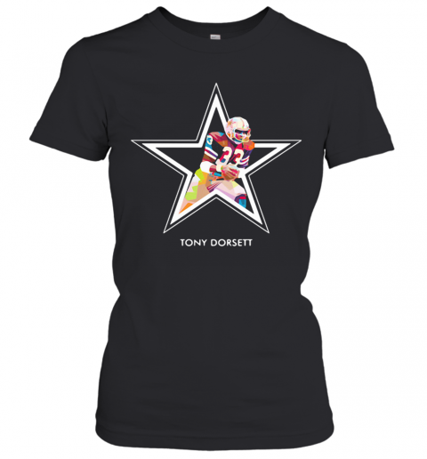 Tony Dorsett 33 Dallas Cowboys Football Art T-Shirt Classic Women's T-shirt