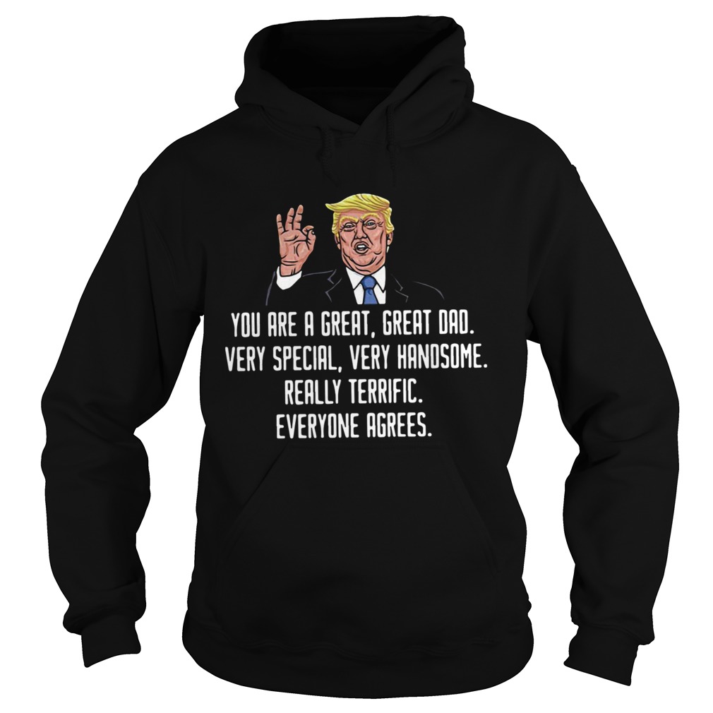 Trump You Are A Great Great Dad Very Special Very Handsome Really Terrific Everyone Agrees Hoodie